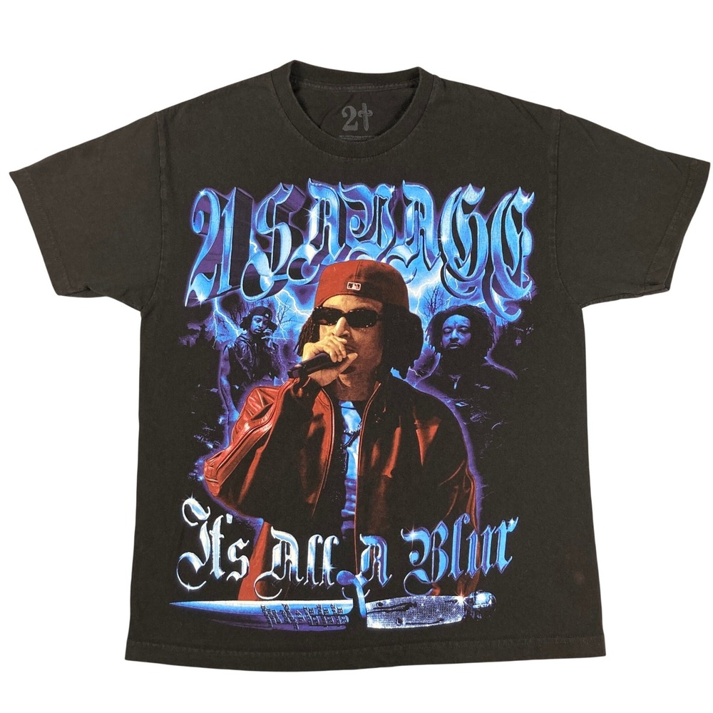 21 Savage Its All a Blur 2023 Tour T-Shirt Black Large Rap Tee Graphic